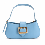 ANGEL POLO Shoulder Bag with Oversized Gold Buckle