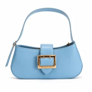 ANGEL POLO Shoulder Bag with Oversized Gold Buckle