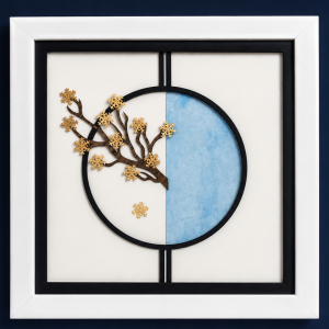 Modern Framed Winter Branch Wall Art MS Department Store Oman