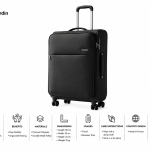 Pierre Cardin Soft Mergury 4W Trolley S 20"Black MS Department Store Oman