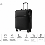 Pierre Cardin Soft Mergury 4W Trolley S 24"Black MS Department Store Oman