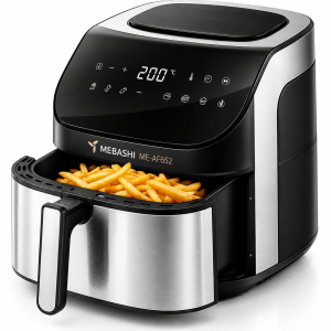 Mebashi Air Fryer Digital Touch Screen (7L;10Prgm;SS Blk) MS Department Store Oman