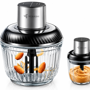 Mebashi Chopper + 0.7L Glass Bowl (3L;2Speed;Blk) MS Department Store Oman