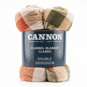 Cannon Flannel Blanket Double 200/220 Cm Prt MS Department Store Oman