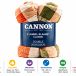 Cannon Flannel Blanket Double 200/220 Cm Prt MS Department Store Oman