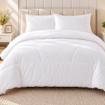 Cannon Stripe Dot  Comforter Single 4Pc White MS Department Store Oman