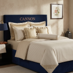 Cannon Stripe Dot Comforter Queen 06Pc MS Department Store Oman