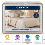 Cannon Stripe Dot Comforter Queen 06Pc MS Department Store Oman
