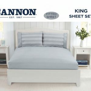 Cannon Bed Sheet Fitted King 3Pc MS Department Store Oman