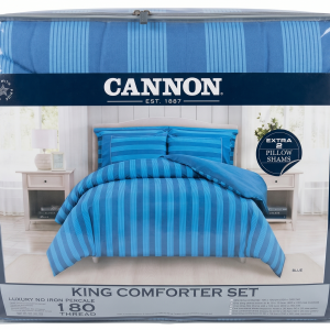 Cannon 5Pc King Comforter Stripe/Dots MS Department Store Oman