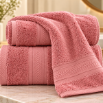 Cannon Bath Towel 70X140 Plain2  Tea Rose MS Department Store Oman