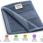 Cannon Wash Cloth 33X33 Plain2  City Blue MS Department Store Oman