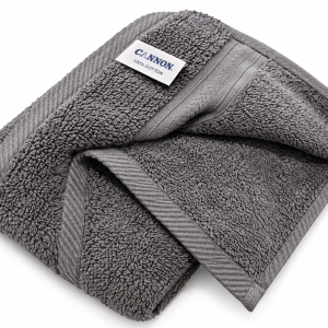 Cannon Wash Cloth 33X33 Plain2 F.Grey MS Department Store Oman
