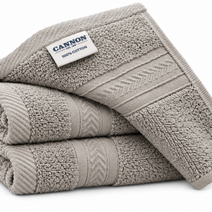 Cannon Hand Towel 41X66 Plain2 L.Grey MS Department Store Oman
