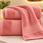 Cannon Hand Towel 41X66 Plain2  Tea Rose MS Department Store Oman