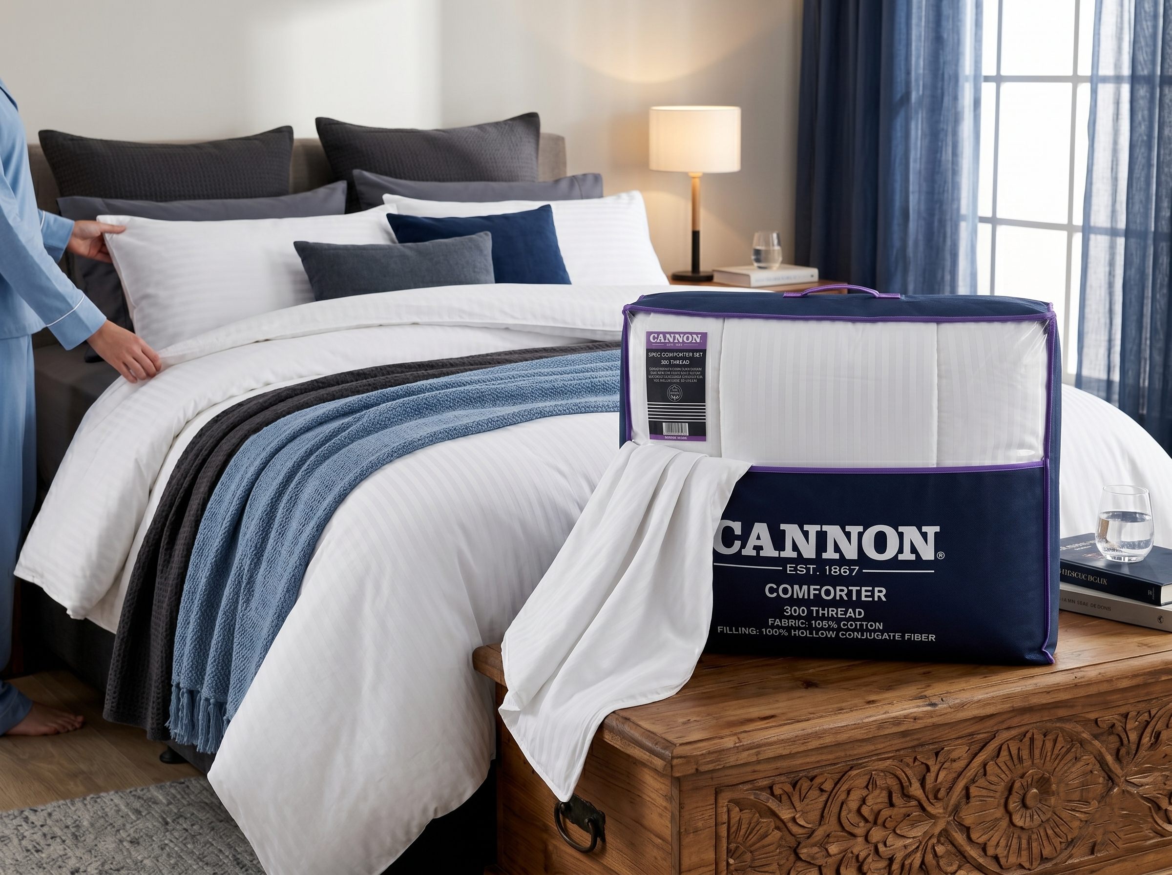 Cannon 300Tc King Comforter 5Pc MS Department Store Oman