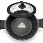 Angela Granite Non-Stick Casserole with Glass Lid – 24 cm MS Department Store Oman