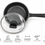 Angela Granite Non-Stick Frying Pan with Glass Lid – 20 cm MS Department Store Oman