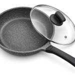 Angela Granite-Look Frying Pan with Glass Lid – 24 cm MS Department Store Oman