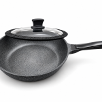 Angela Granite-Look Frying Pan with Glass Lid – 26 cm MS Department Store Oman