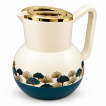Angela Cream and Teal Vacuum Flask with Gold Leaf Design MS Department Store Oman