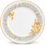 Angela Gold Floral Arabic Calligraphy Dinner Plate-26 cm