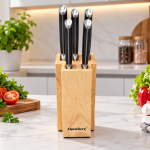 Angela 5-Knife Set with Wooden Storage Block MS Department Store Oman