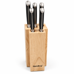 Angela 5-Knife Set with Wooden Storage Block MS Department Store Oman