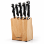 Angela 5-Knife Set with Wooden Storage Block MS Department Store Oman