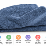 Dream Bath Towel 70X140 Cm 450Gsm Moon Light Blue