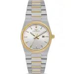 Ferro Women's Two-Tone Stainless Steel Analog Quartz Watch with Date Display – Silver & Gold MS Department Store Oman