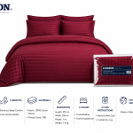 Cannon Stripe 200Tc Bed Sheet Single 2Pc 168X250 MS Department Store Oman