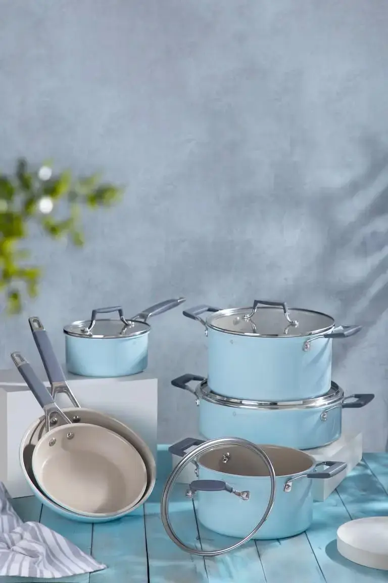 Parla Home 9 Pcs Nubira Series Crystal Ceramic Cookwarenavy MS Department Store Oman