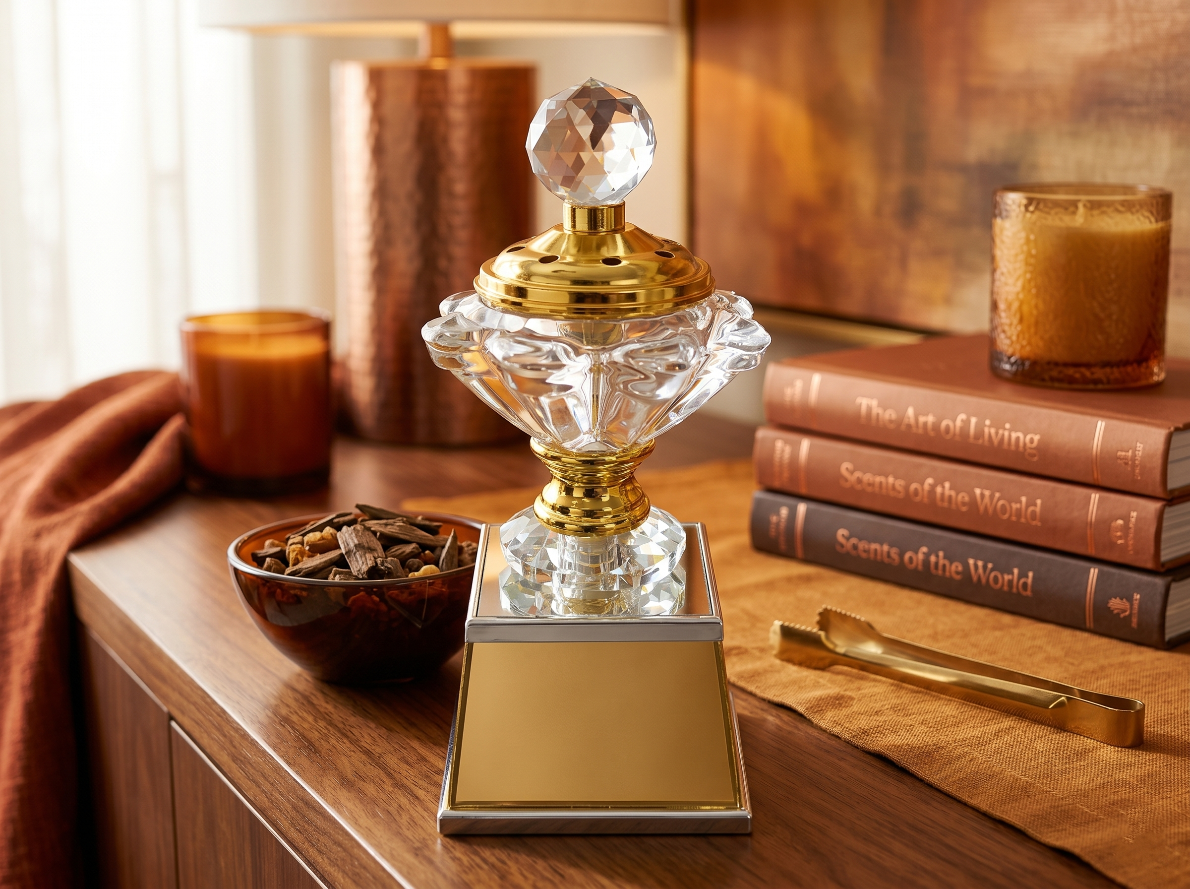Golden Dragon Mart Small Trophy Bakhoor Stand MS Department Store Oman