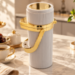 Crystal House Teapot Airbag 1.9 Light Off White With Gold Accents 1×6