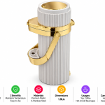 Crystal House Teapot Airbag 1.9 Light Off White With Gold Accents 1×6