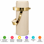 Crystal House Teapot Airbag 1.9 L Beige With Gold 1×6