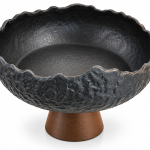 Elite Houseware Porcelain Dessert Bowl Wooden Base ( Pic 2 ) MS Department Store Oman
