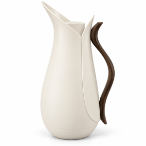 Crystal Housevacuum Flask 1.0L Beige+Wood 1×12