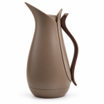Crystal House Vacuum Flask 1.0L Dark Brown+Wood 1×12