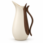 Crystal House Vacuum Flask 1.0L Beige+Wood2 1×12