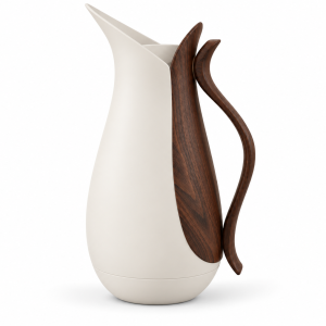 Crystal House Vacuum Flask 1.0L White+Wood2 1×12