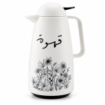 Crystal Vacuum Flask - Milk White+Blue J1*12 MS Department Store Oman