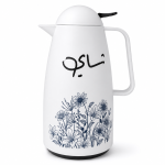 Crystal Vacuum Flask - Milk White+Blue J1*12 MS Department Store Oman
