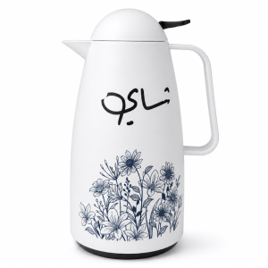 Crystal Vacuum Flask - Milk White+Blue J1*12 MS Department Store Oman
