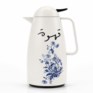 Crystal Vacuum Flask - Milk White+Blue )1*12 MS Department Store Oman