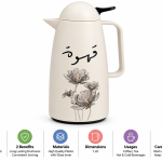 Crystal House Vacuum Flask 1.0L- Milk White