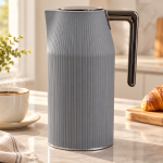 Regal1.0Ltr.  Plastic Body Black Vaccum Flask [Glass Liner]