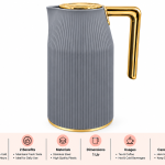 Regal1.0Ltr.  Plastic Body Silver Vacuum Flask [Glass Liner]