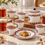Regal20Pcs. Set  [6Pcs. Each Of Cups, Saucers, Cawa
Cups + Sugar Bowl with Lid]